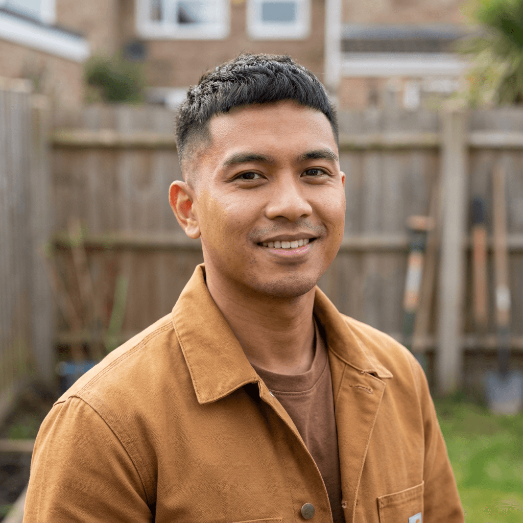 Robert Chen, homeowner on his rebuilt deck