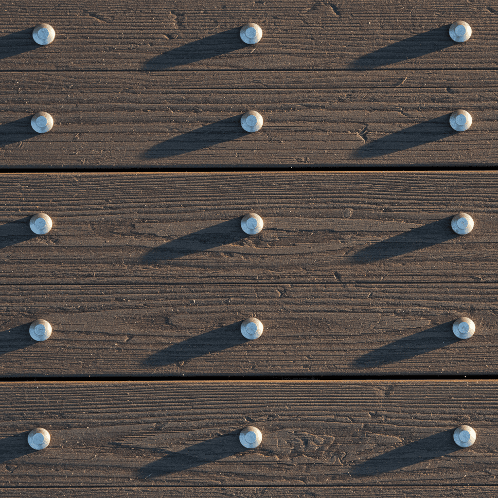 Close-up of Trex composite decking boards with visible wood grain texture